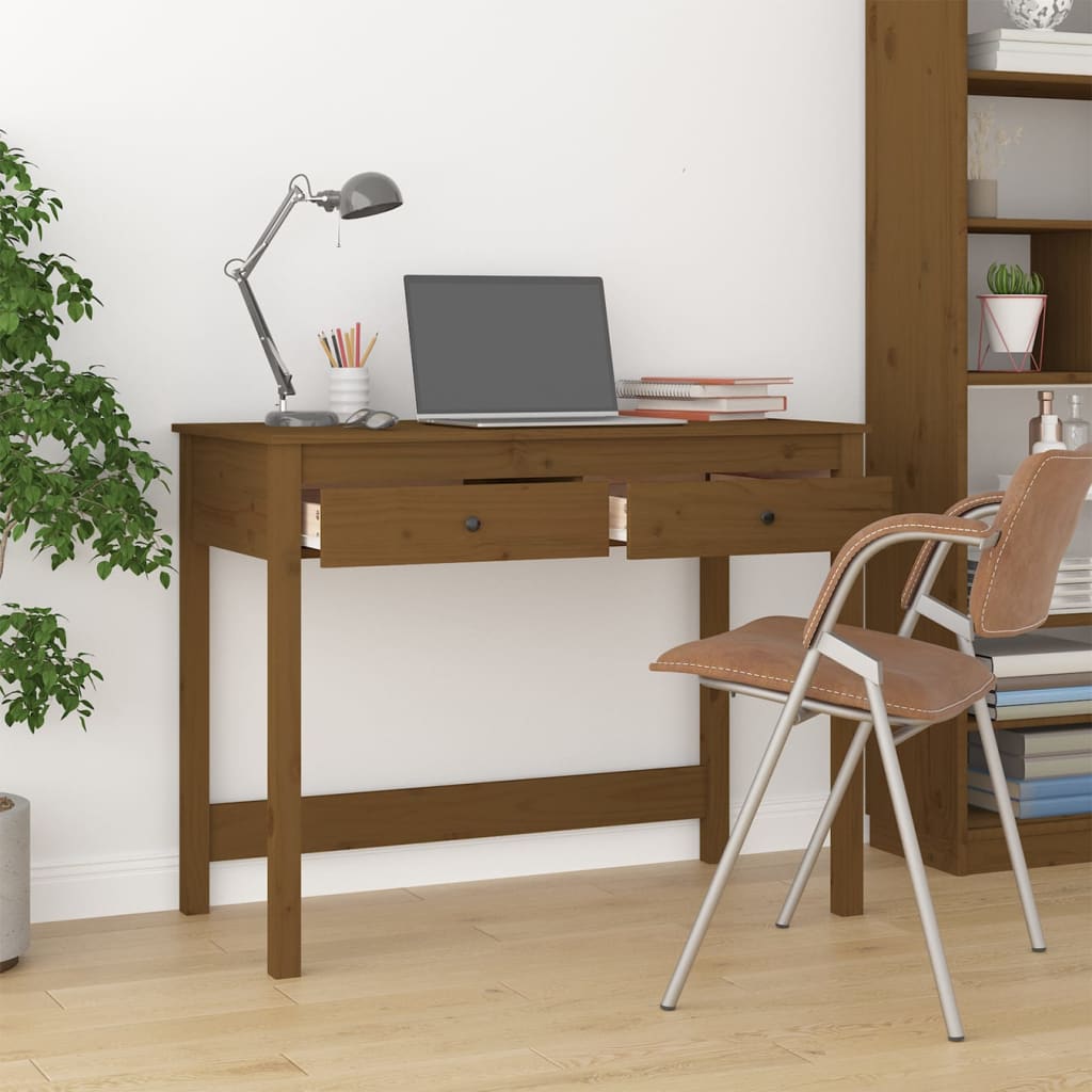 Scrivania con Cassetti Ambra 100x50x78 cm Legno Massello Pino