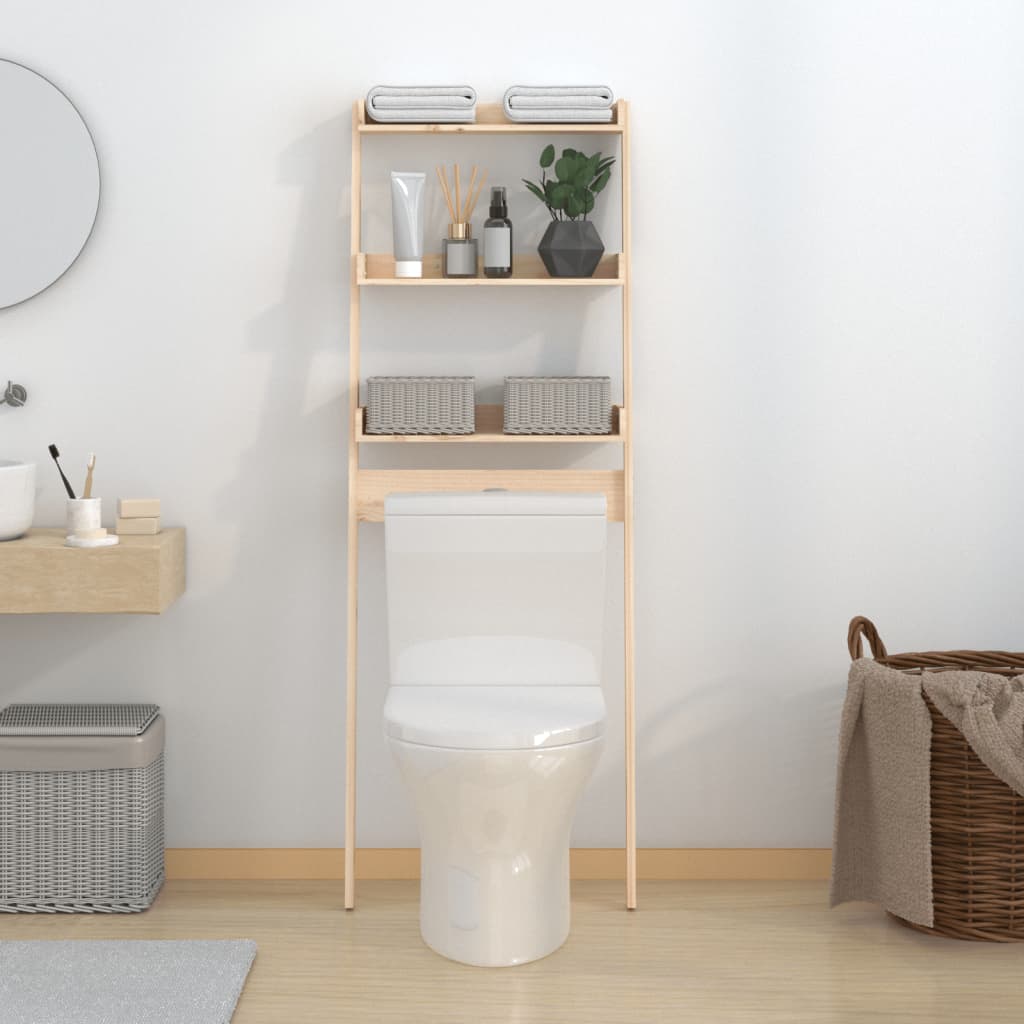 Rastrelliera da Bagno 63,5x32x179 cm in Legno Massello di Pino