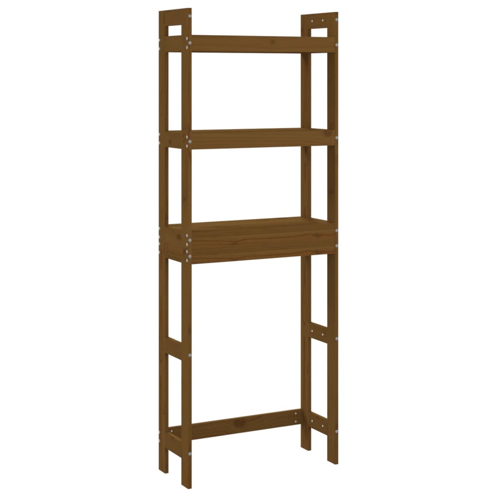Rastrelliera da Bagno Ambra 63x26x171 cm Legno Massello Pino