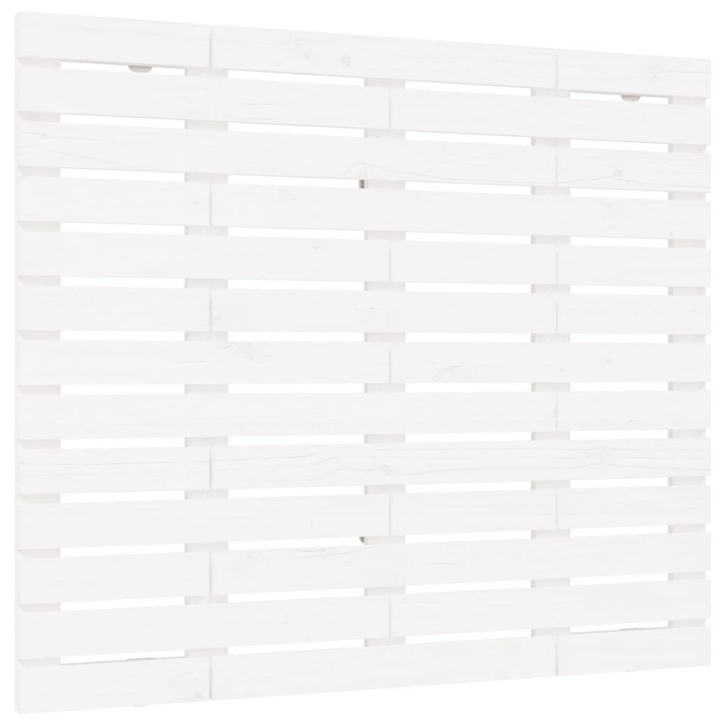 Testiera da Parete Bianca 106x3x91,5 cm Legno Massello di Pino