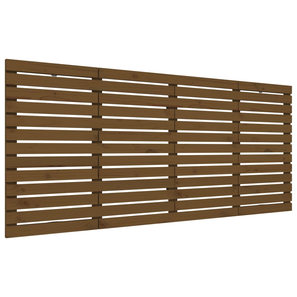 Testiera da Parete Ambra 206x3x91,5cm in Legno Massello di Pino