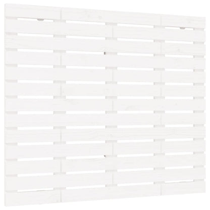 Testiera da Parete Bianca 126x3x91,5 cm Legno Massello di Pino