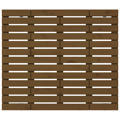 Testiera da Parete ambra 126x3x91,5cm in Legno Massello di Pino