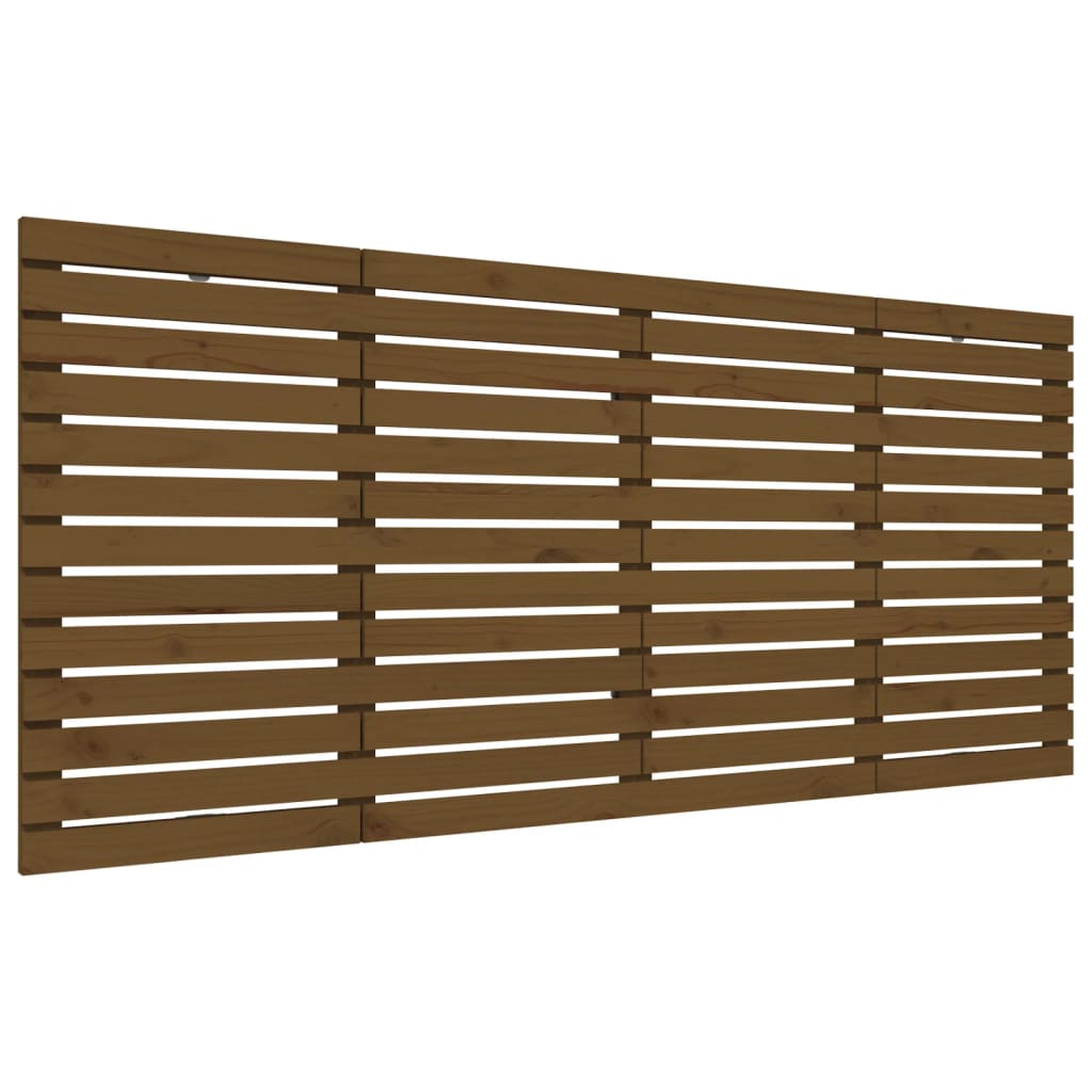 Testiera da Parete Ambra 156x3x91,5cm in Legno Massello di Pino