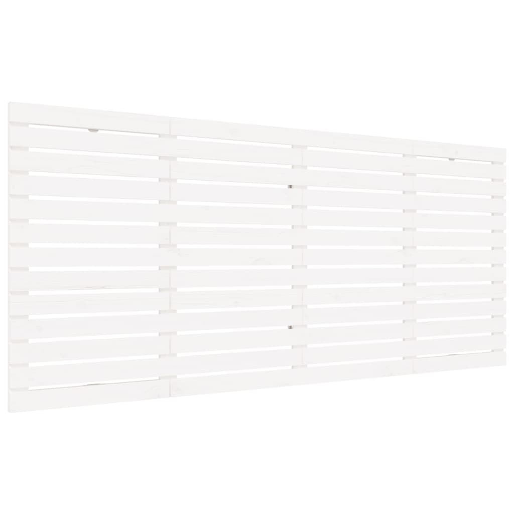 Testiera da Parete Bianca 166x3x91,5 cm Legno Massello di Pino