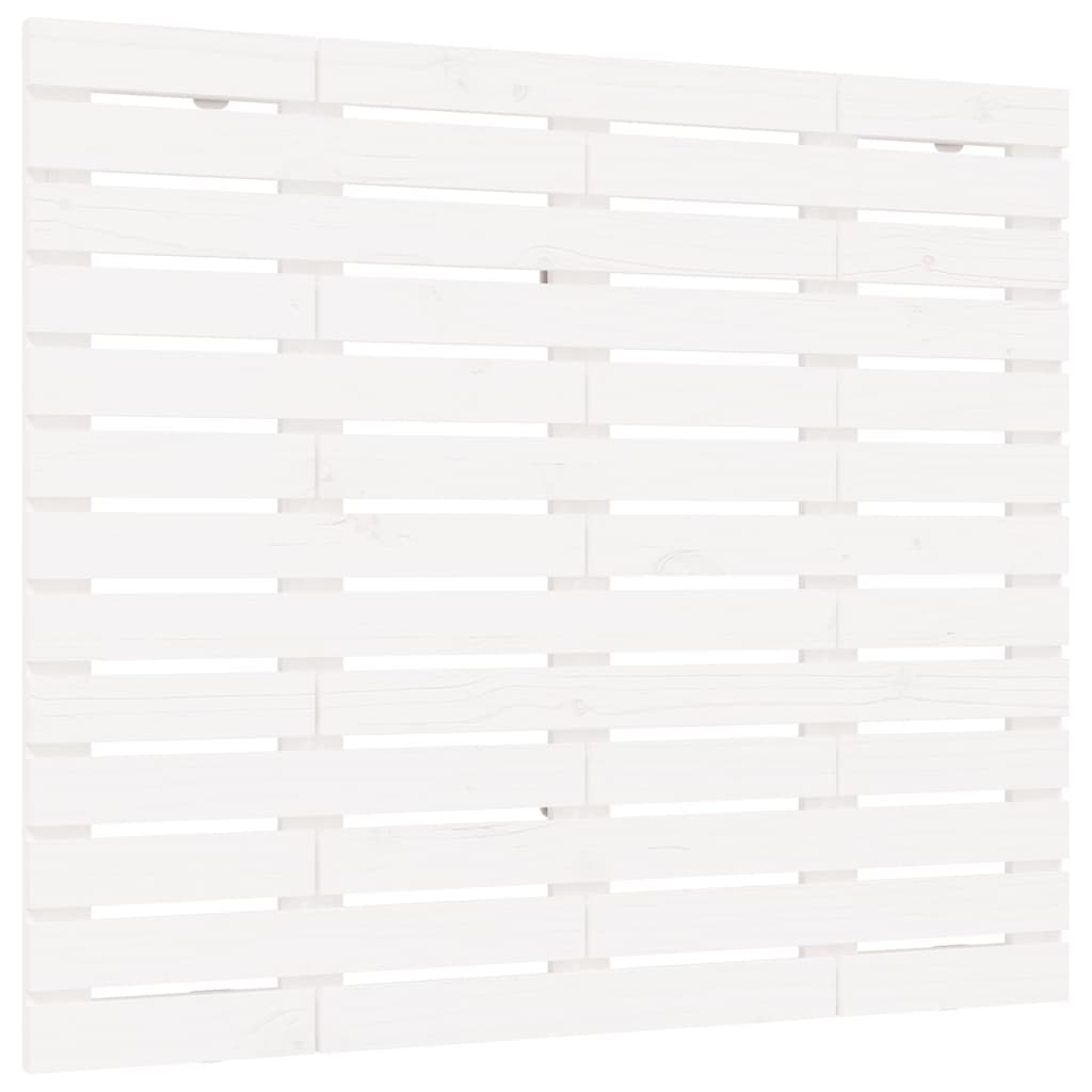 Testiera da Parete Bianca 141x3x91,5 cm Legno Massello di Pino