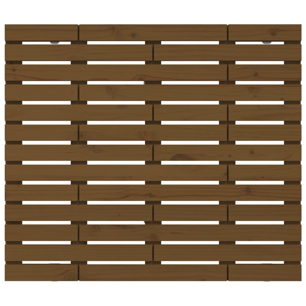 Testiera da Parete Ambra 141x3x91,5cm in Legno Massello di Pino