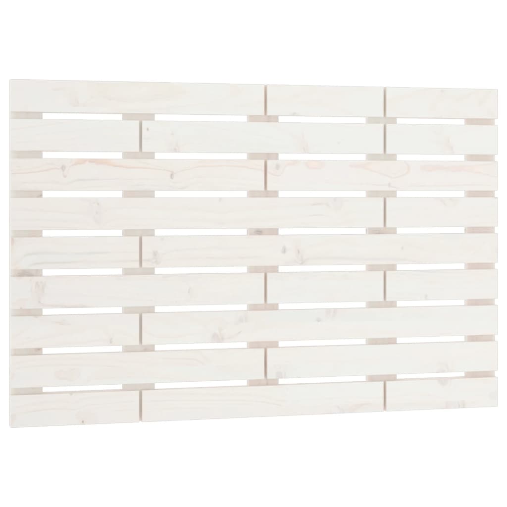 Testiera da Parete Bianca 106x3x63 cm in Legno Massello di Pino