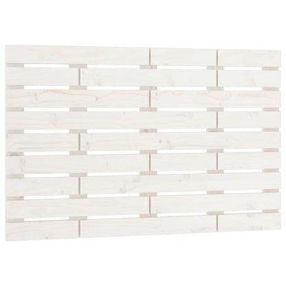 Testiera da Parete Bianca 106x3x63 cm in Legno Massello di Pino
