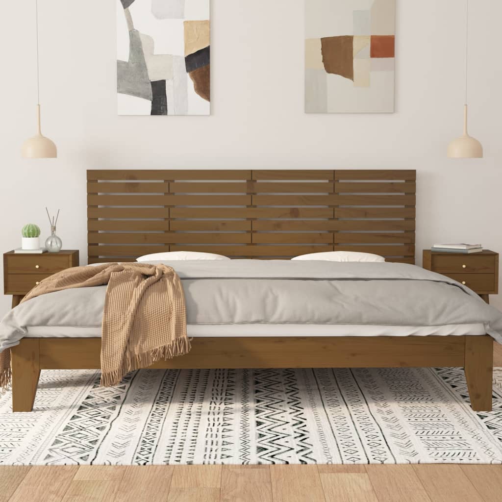Testiera da Parete Ambra 206x3x63 cm in Legno Massello di Pino