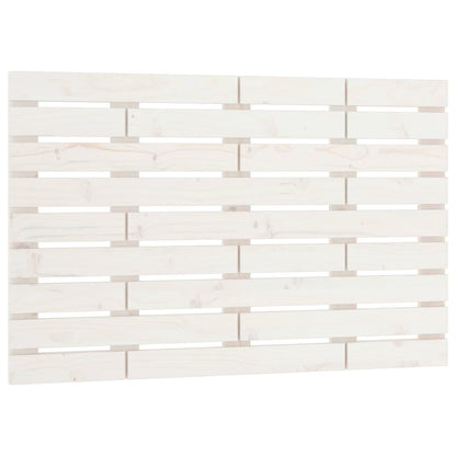 Testiera da Parete Bianca 96x3x63 cm in Legno Massello di Pino