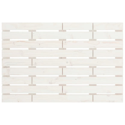 Testiera da Parete Bianca 96x3x63 cm in Legno Massello di Pino