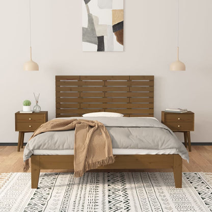 Testiera da Parete Ambra 126x3x63 cm in Legno Massello di Pino