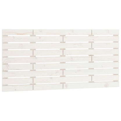 Testiera da Parete Bianca 146x3x63 cm in Legno Massello di Pino