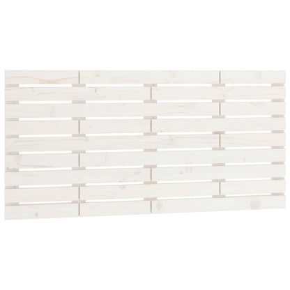Testiera da Parete Bianca 156x3x63 cm in Legno Massello di Pino