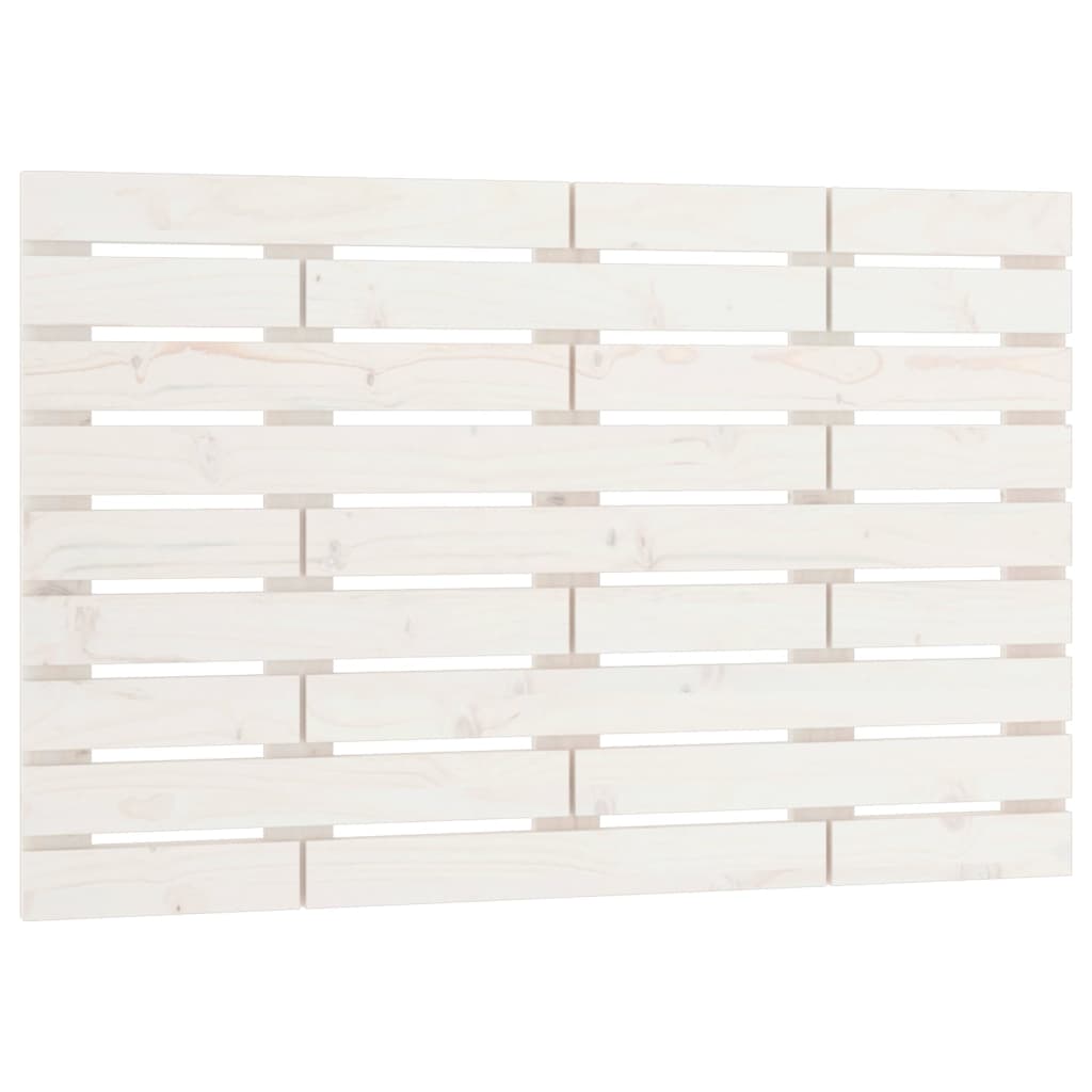 Testiera da Parete Bianca 81x3x63 cm in Legno Massello di Pino