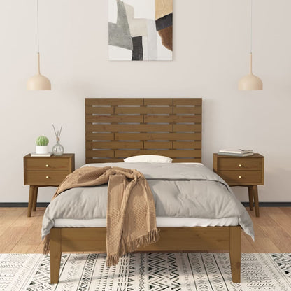 Testiera da Parete Ambra 81x3x63 cm in Legno Massello di Pino