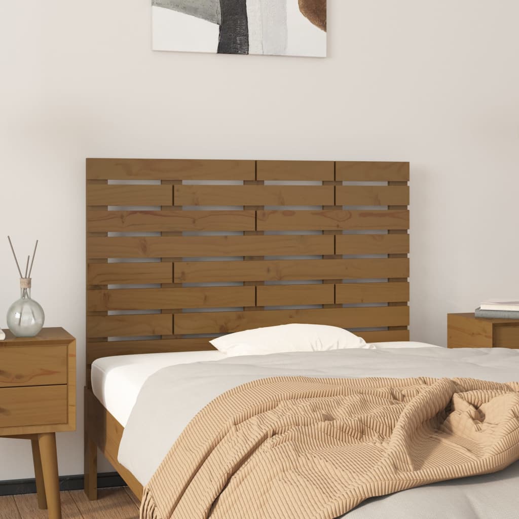 Testiera da Parete Ambra 81x3x63 cm in Legno Massello di Pino