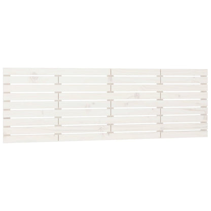 Testiera da Parete Bianca 166x3x63 cm in Legno Massello di Pino