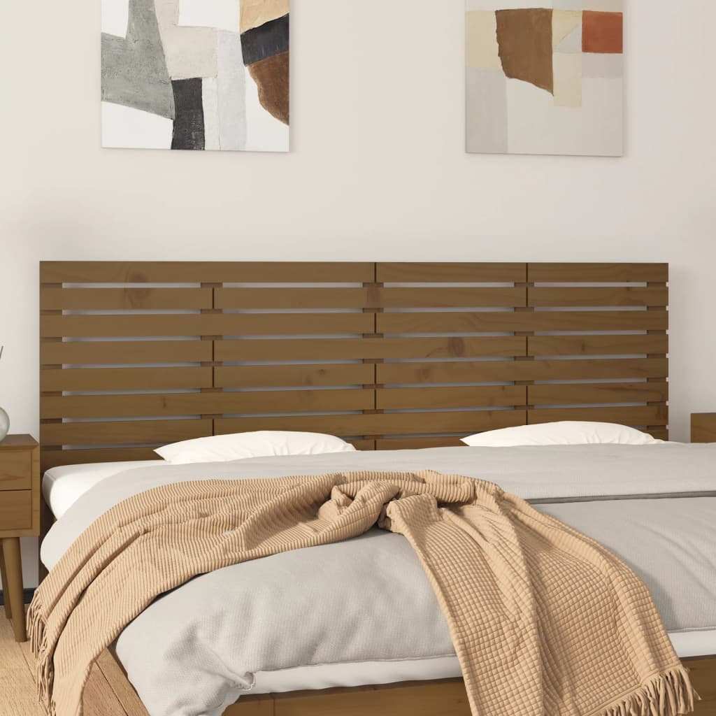 Testiera da Parete Ambra 166x3x63 cm in Legno Massello di Pino