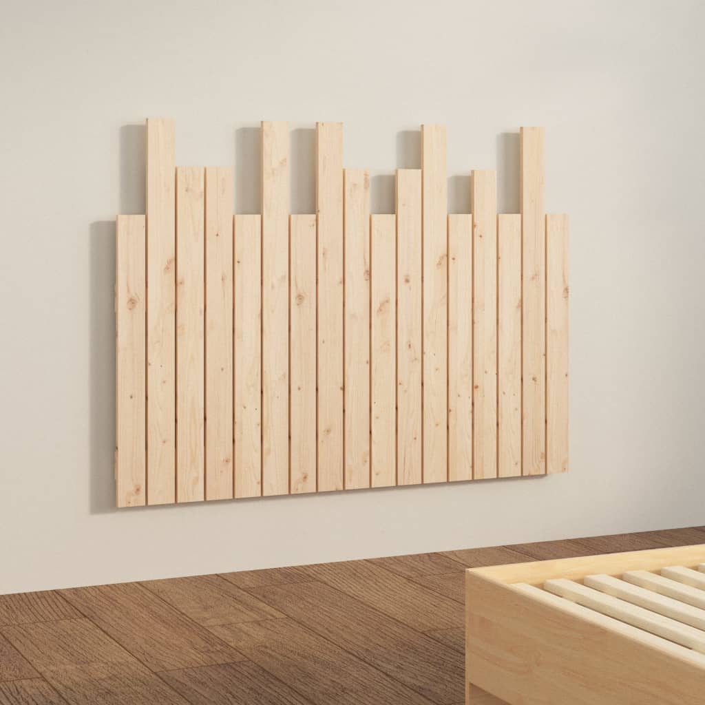 Testiera da Parete 108x3x80 cm in Legno Massello di Pino