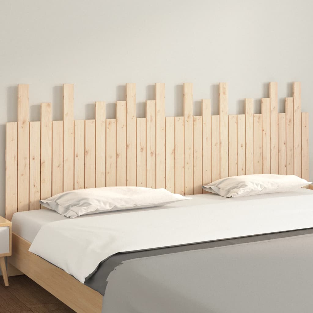 Testiera da Parete 204x3x80 cm in Legno Massello di Pino