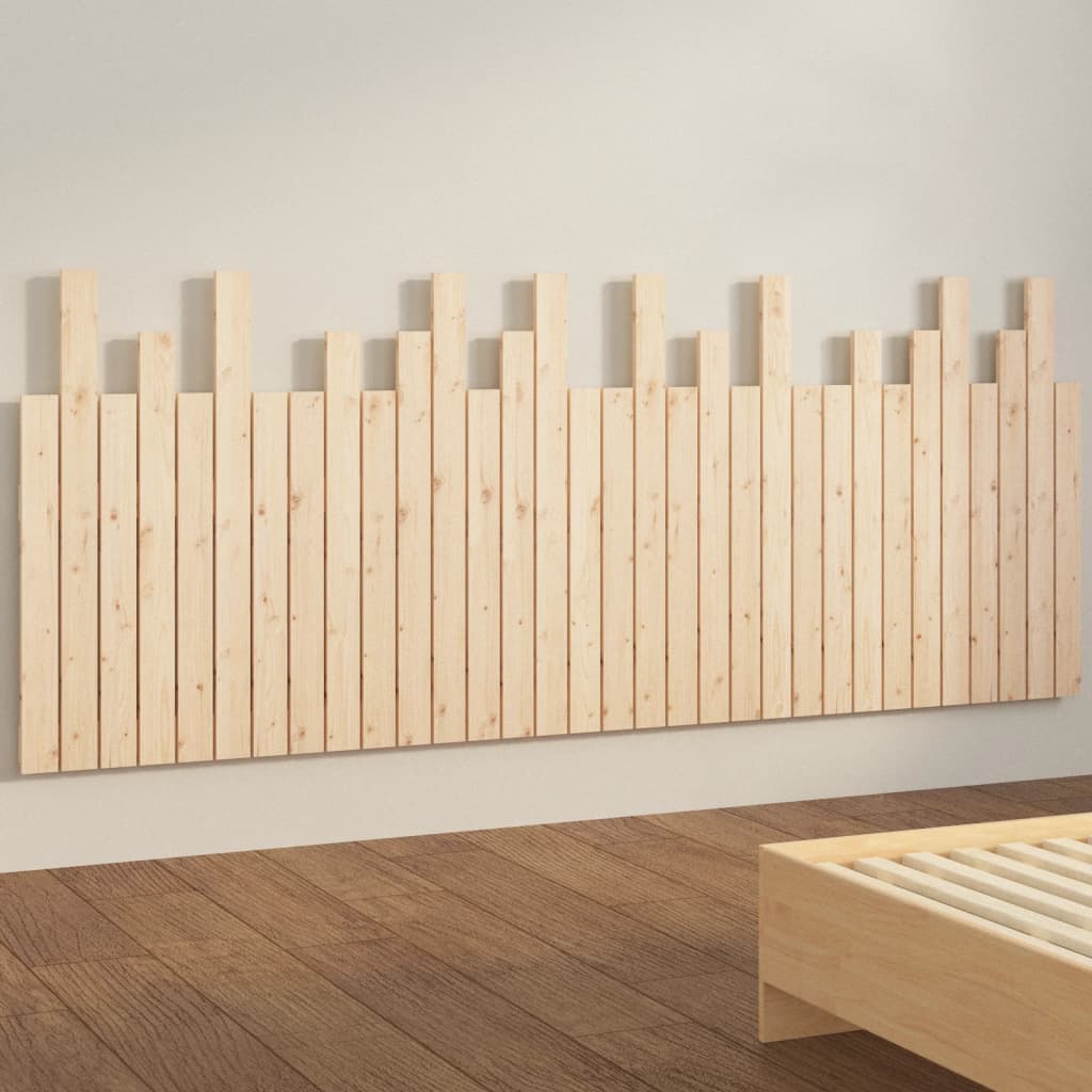 Testiera da Parete 204x3x80 cm in Legno Massello di Pino