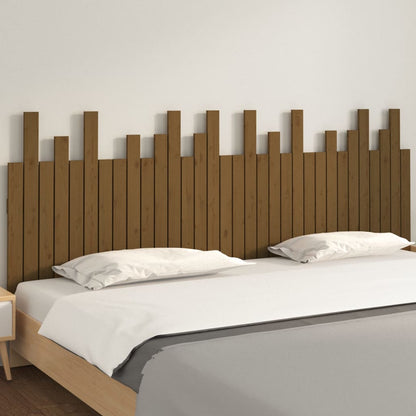 Testiera da Parete Ambra 204x3x80 cm in Legno Massello di Pino