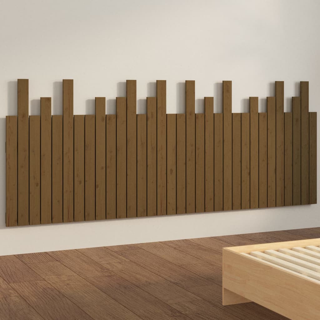 Testiera da Parete Ambra 204x3x80 cm in Legno Massello di Pino