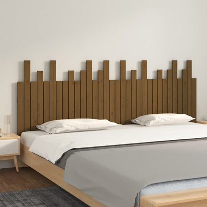 Testiera da Parete Ambra 204x3x80 cm in Legno Massello di Pino