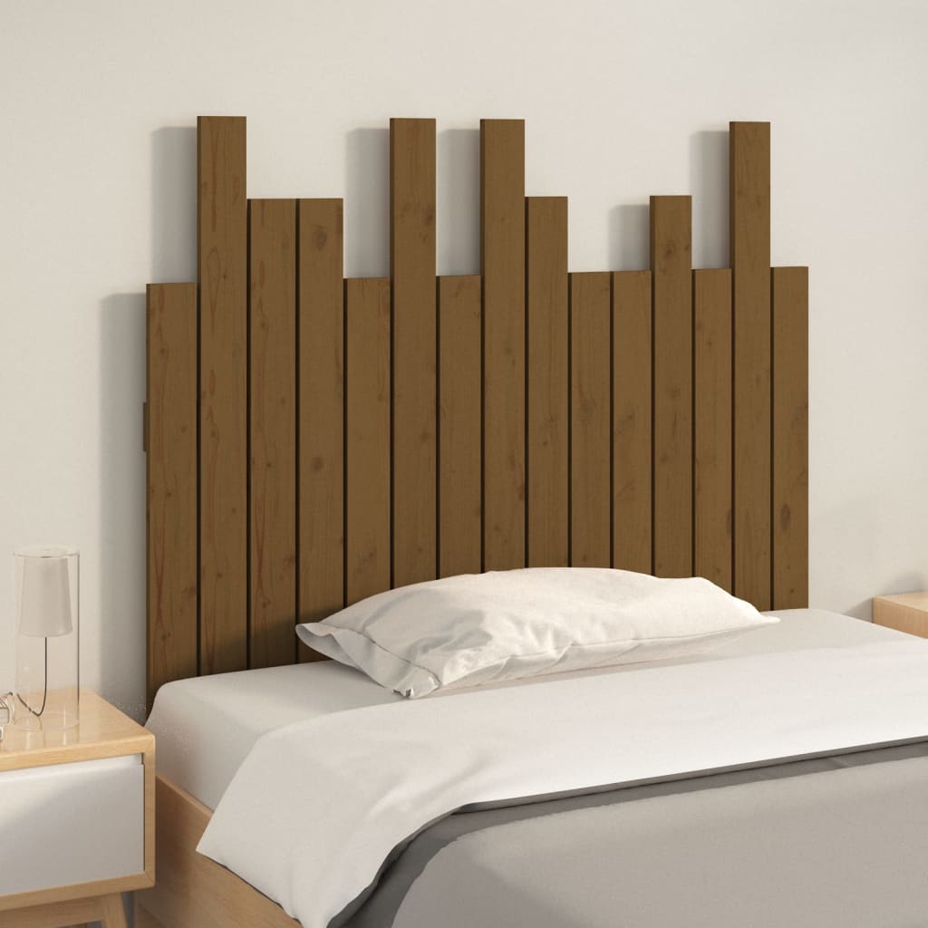 Testiera da Parete Ambra 95,5x3x80 cm in Legno Massello di Pino