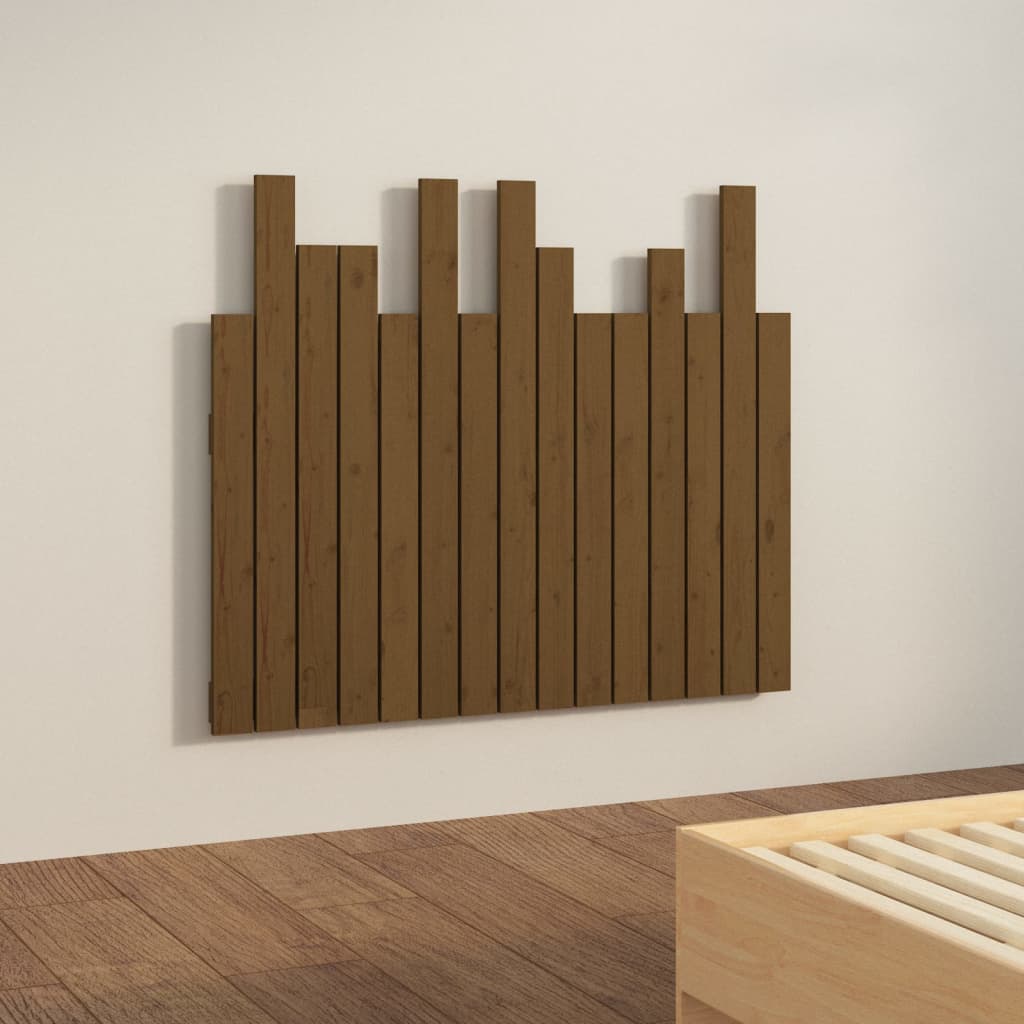 Testiera da Parete Ambra 95,5x3x80 cm in Legno Massello di Pino