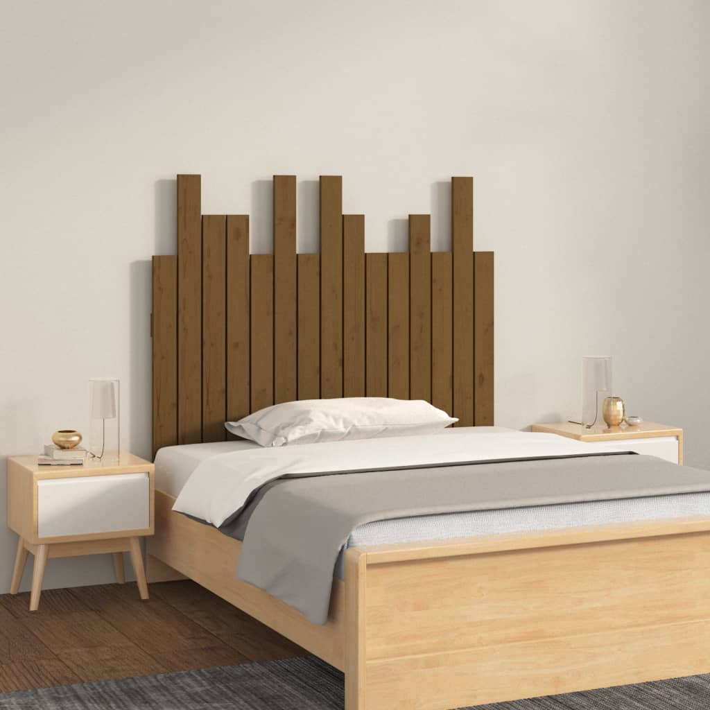 Testiera da Parete Ambra 95,5x3x80 cm in Legno Massello di Pino