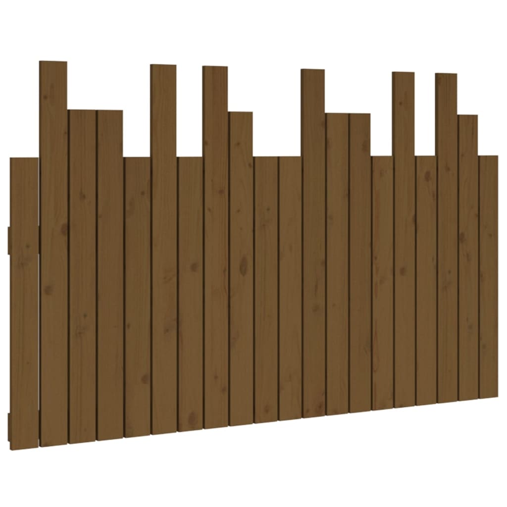 Testiera da Parete Ambra 127,5x3x80cm in Legno Massello di Pino
