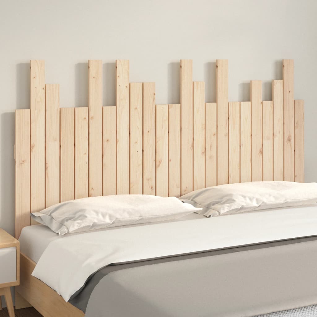 Testiera da Parete 146,5x3x80 cm in Legno Massello di Pino