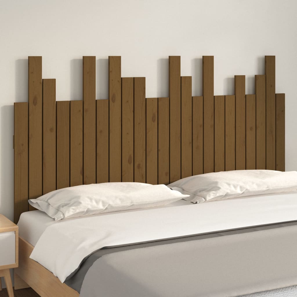 Testiera da Parete Ambra 146,5x3x80cm in Legno Massello di Pino