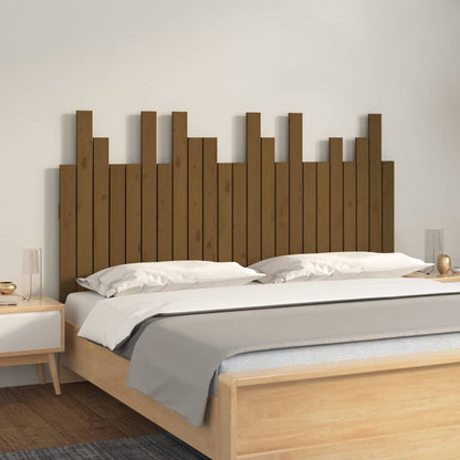 Testiera da Parete Ambra 146,5x3x80cm in Legno Massello di Pino