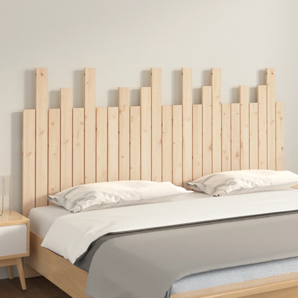 Testiera da Parete 159,5x3x80 cm in Legno Massello di Pino