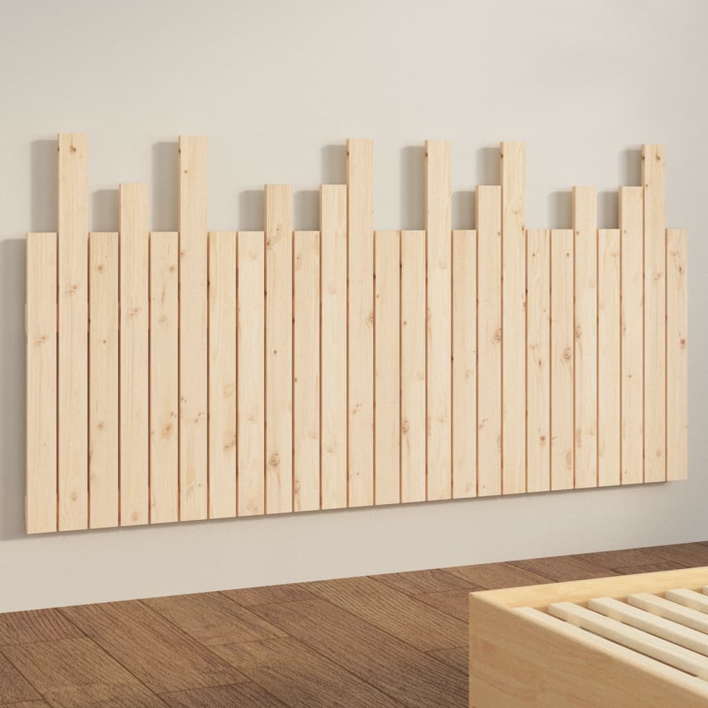 Testiera da Parete 159,5x3x80 cm in Legno Massello di Pino