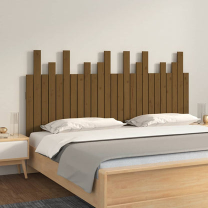 Testiera da Parete Ambra 159,5x3x80cm in Legno Massello di Pino