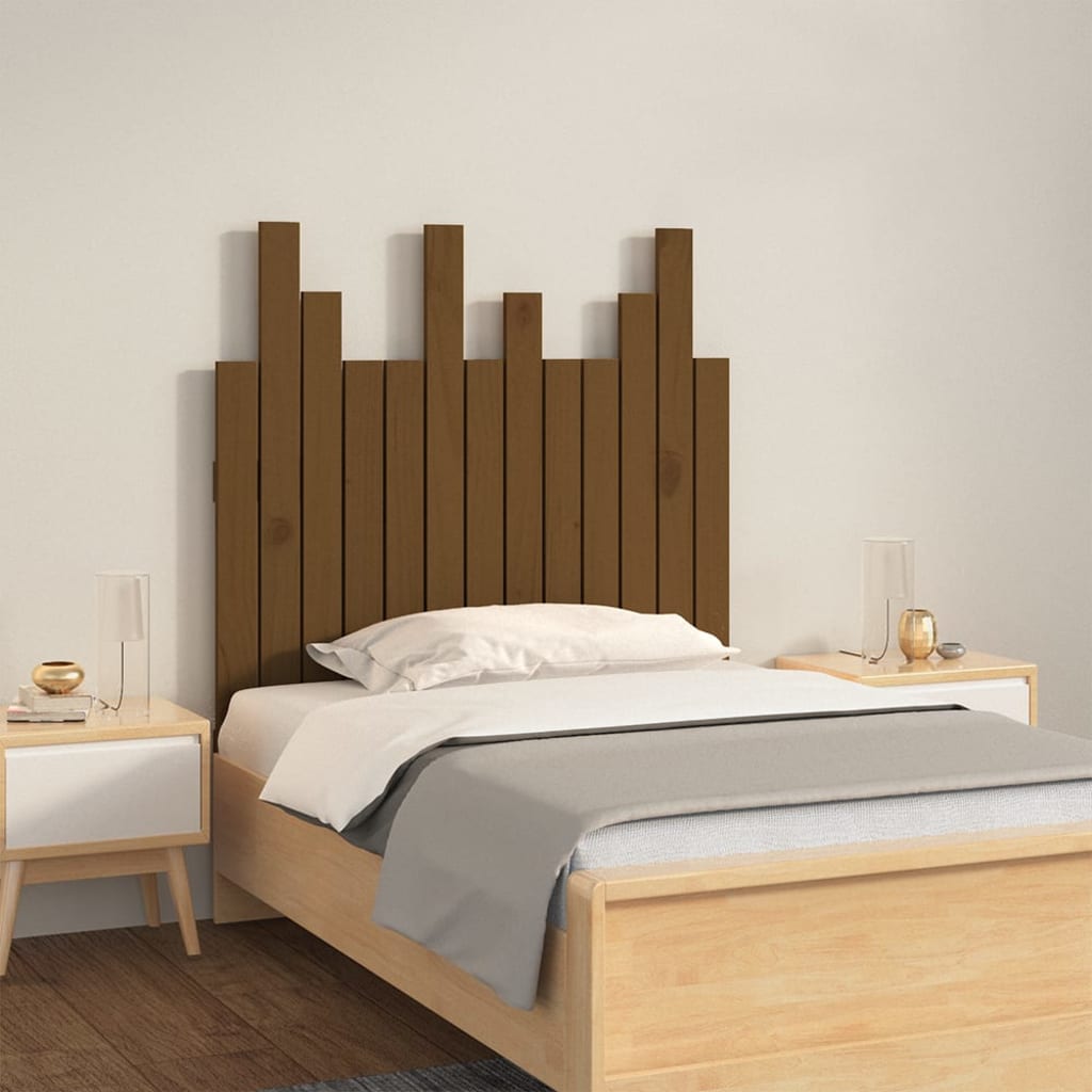 Testiera da Parete Ambra 82,5x3x80cm in Legno Massello di Pino