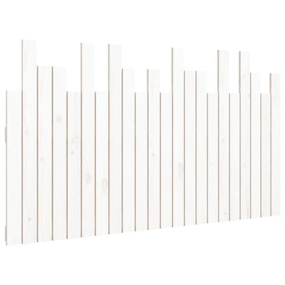 Testiera da Parete Bianca 140x3x80 cm in Legno Massello di Pino