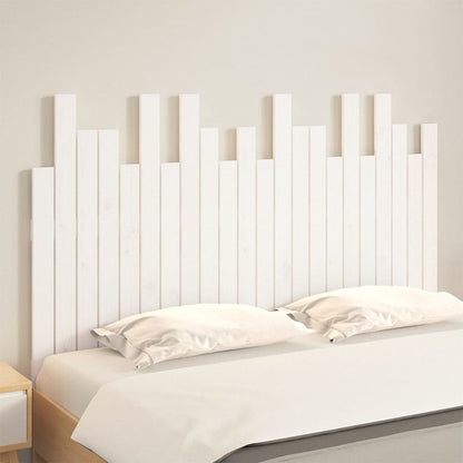 Testiera da Parete Bianca 140x3x80 cm in Legno Massello di Pino