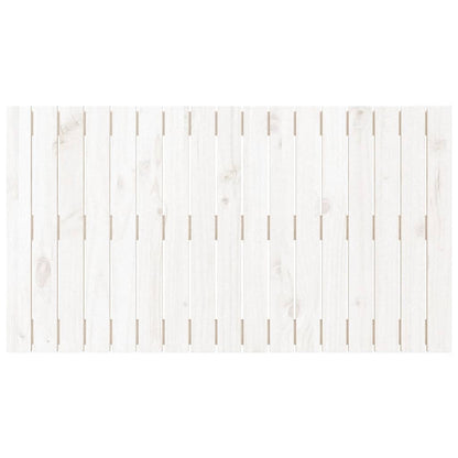 Testiera da Parete Bianca 108x3x60 cm in Legno Massello di Pino