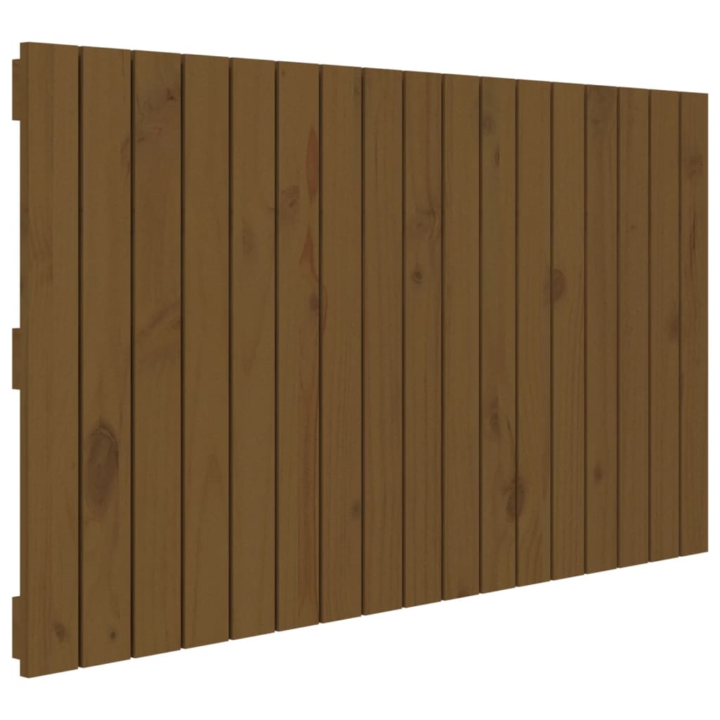 Testiera da Parete Ambra 108x3x60 cm in Legno Massello di Pino