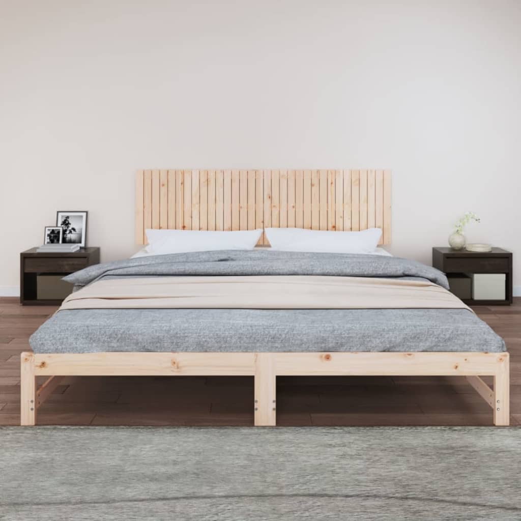 Testiera da Parete 204x3x60 cm in Legno Massello di Pino