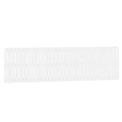 Testiera da Parete Bianca 204x3x60 cm in Legno Massello di Pino