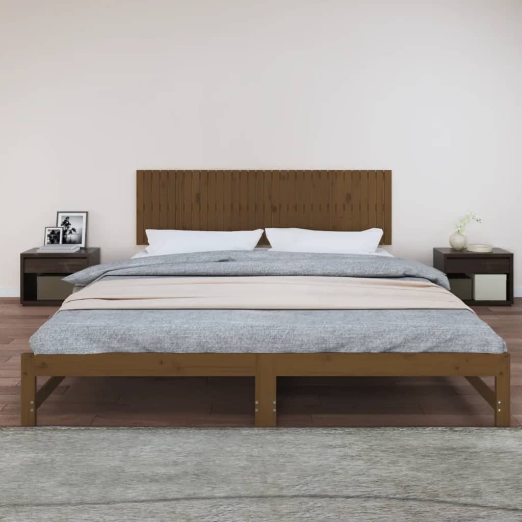 Testiera da Parete Ambra 204x3x60 cm in Legno Massello di Pino