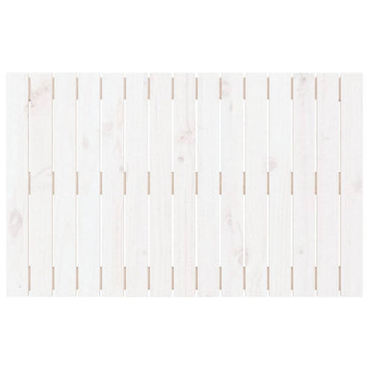 Testiera da Parete Bianca 95,5x3x60cm in Legno Massello di Pino