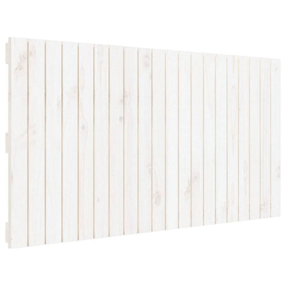 Testiera da Parete Bianca 127,5x3x60 cm Legno Massello di Pino